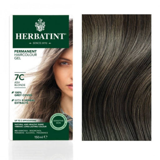 Herbatint Permanent Hair Colour Gel - C Tones: 7C Ash Blonde - The Health Shop