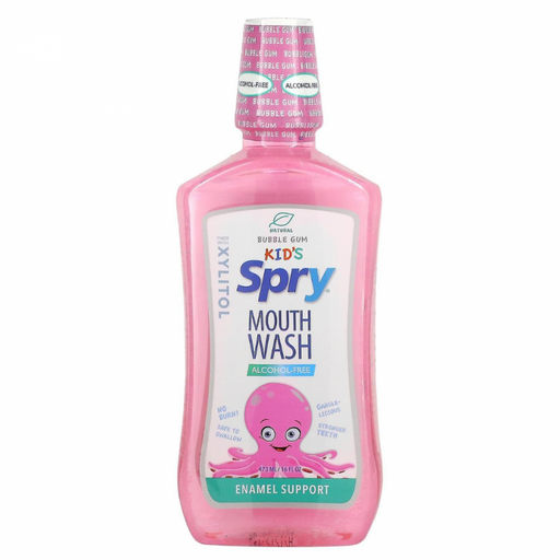 Spry Xylitol Kid's Mouth Wash, Bubble Gum Alcohol Free 437ml - The Health Shop