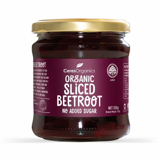 Ceres Organics Organic Sliced Beetroot 330g - The Health Shop