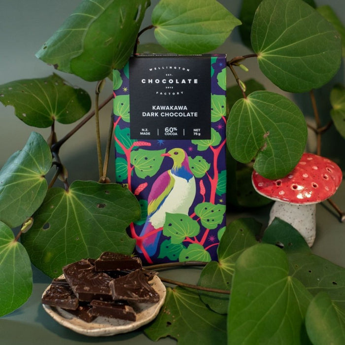 Wellington Chocolate Factory Kawakawa Dark Chocolate Bar 75g