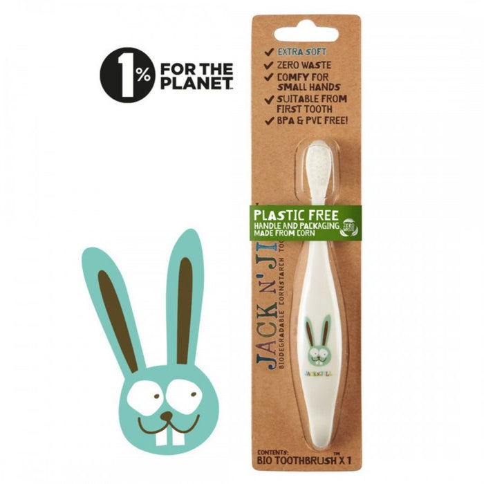 Jack N' Jill Plastic Free Bio Toothbrush, Bunny