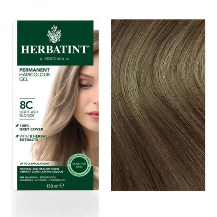 Herbatint Permanent Hair Colour Gel - C Tones: 8C Light Ash Blonde