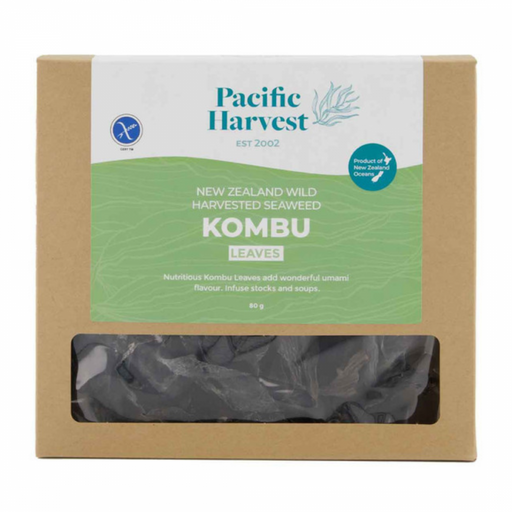 Pacific Harvest Kombu Leaves, Wild Harvested Seaweed 80g - The Health Shop