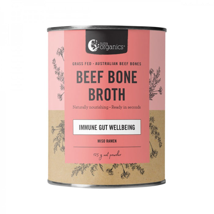 Nutra Organics Beef Bone Broth, Miso Ramen 125g - The Health Shop