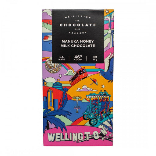 Wellington Chocolate Factory Manuka Honey Milk Chocolate Bar 75g