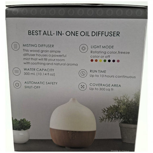 Earth Essence Wood Grain & Colour Changing Aroma Diffuser