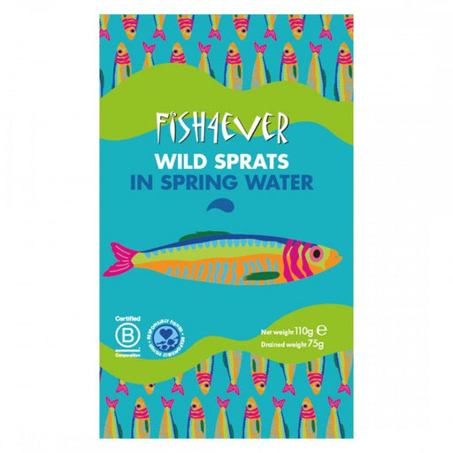 Fish4Ever Wild Spratts in Spring Water 110g