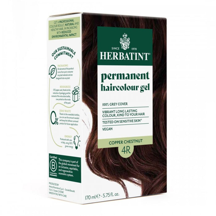 Herbatint Permanent Hair Colour Gel - R Tones: 4R Copper Chestnut