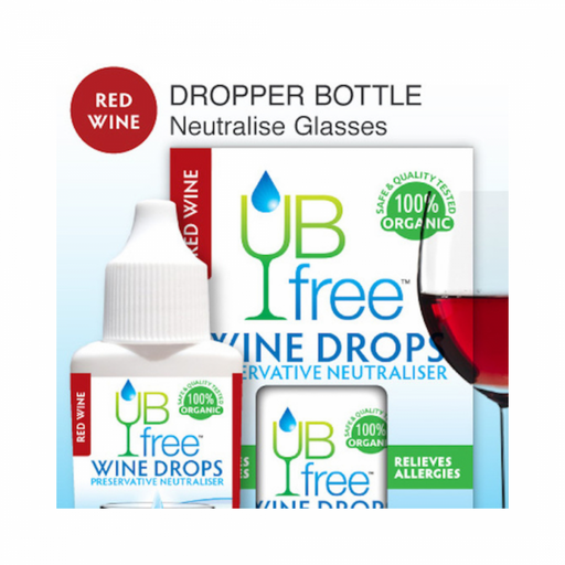 UBfree Wine Drops Preservative Neutraliser - RED WINE - The Health Shop