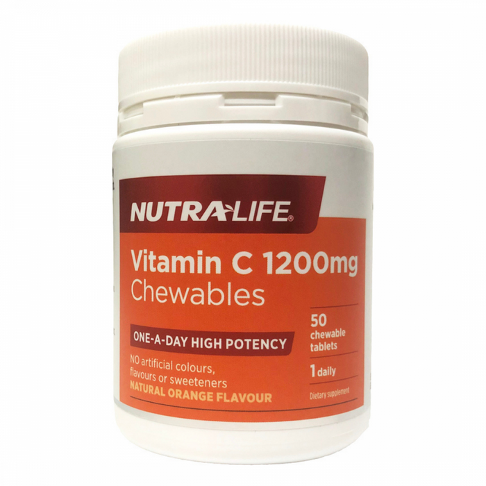 Nutra-Life Vitamin C 1200mg Chewables, 50tabs - The Health Shop