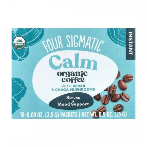 Four Sigmatic Calm Organic Instant Coffee with Reishi & Chaga Mushrooms, 10 sachets