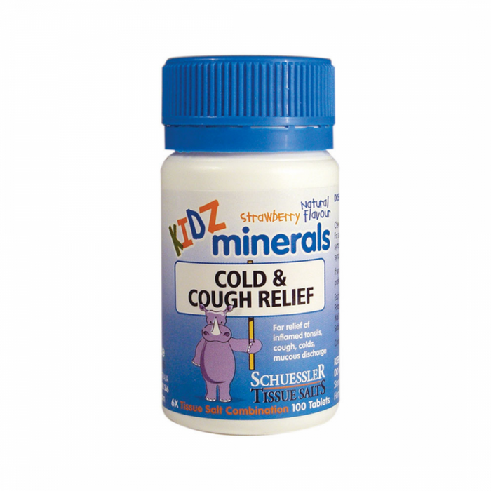 Schuessler Tissue Salts Kidz Minerals - COLD & COUGH RELIEF - 100tabs - The Health Shop