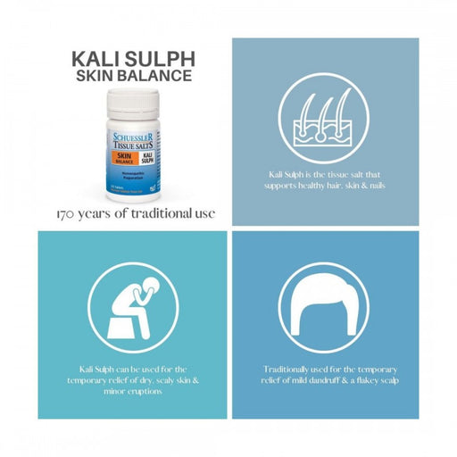 Schuessler Tissue Salts Kali Sulph - SKIN BALANCE - 125tabs