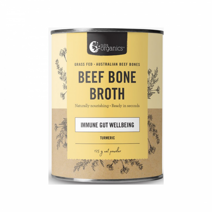 Nutra Organics Beef Bone Broth, Turmeric 125g