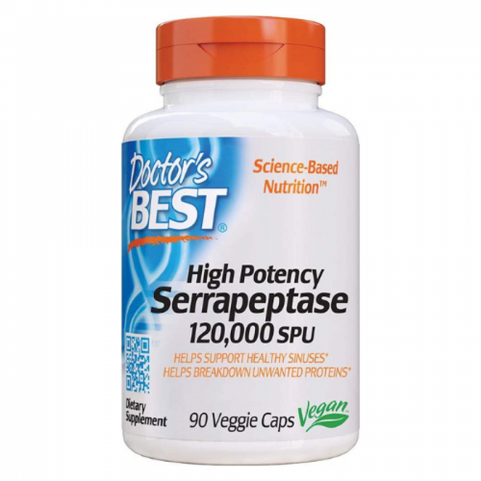 Doctor's Best High Potency Serrapeptase 120,000 SPU 90vcaps