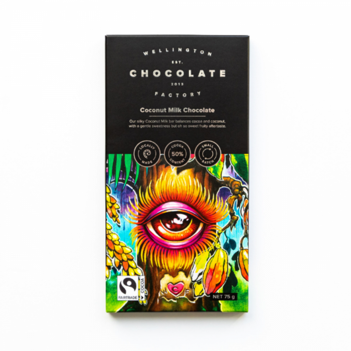 Wellington Chocolate Factory Coconut Milk Chocolate Bar 75g