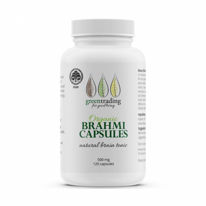 Green Trading Organic Brahmi 120 capsules - The Health Shop