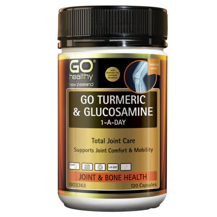 Go Healthy Turmeric & Glucosamine 1-A-Day 120vcaps - The Health Shop