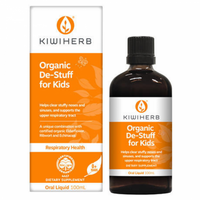 Kiwiherb Organic De-Stuff For Kids 100ml - The Health Shop