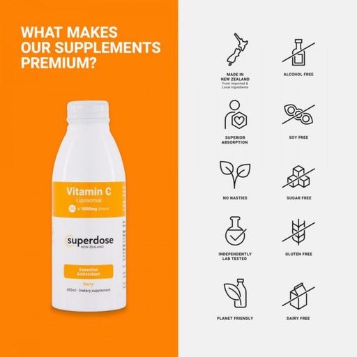 Superdose Liposomal Vitamin C 1000mg Berry 450ml