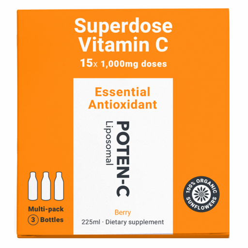 POTEN-C Liposomal Superdose Vitamin C Berry 3 bottle multi-pack - The Health Shop