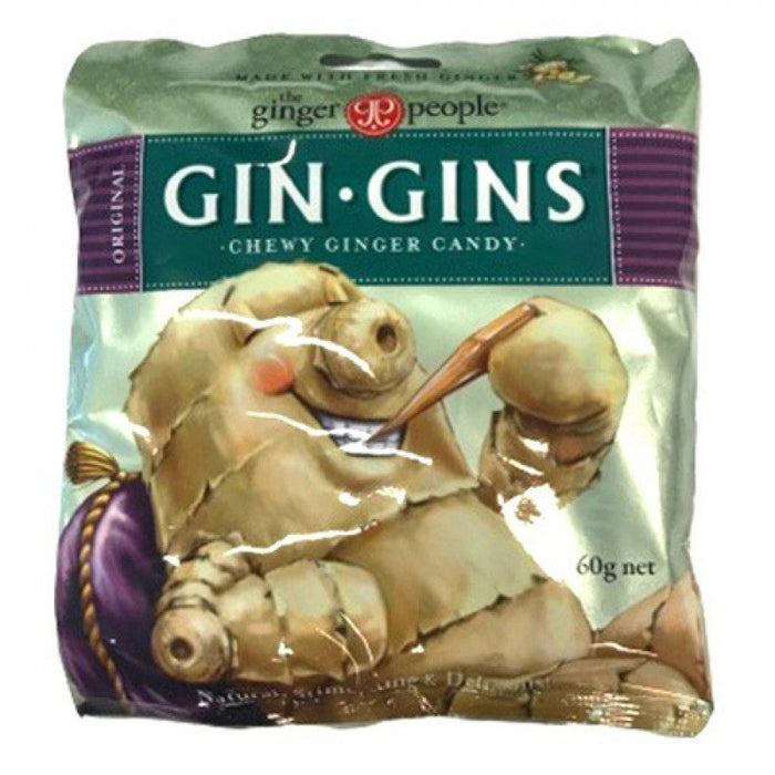 GIN GINS Chewy Ginger Candy 60g - The Health Shop