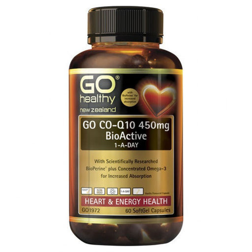 GO Healthy CO-Q10 450mg BioActive 1-A-Day 60caps - The Health Shop