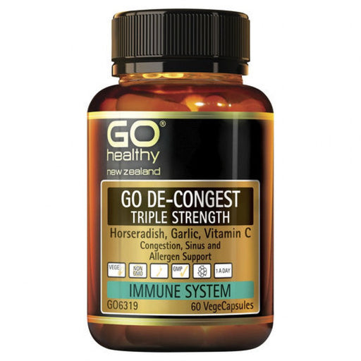 GO Healthy De-Congest Triple Strength 60vcaps - The Health Shop