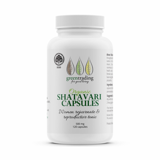 Green Trading Organic Shatavari 500mg 120caps - The Health Shop