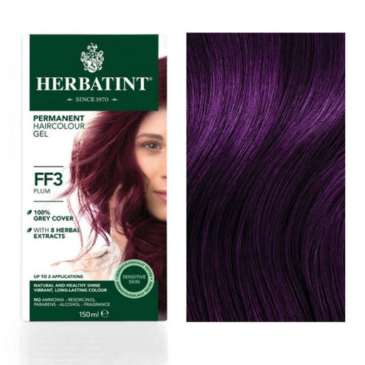 Herbatint Permanent Hair Colour Gel - Flash Fashion: FF3 Plum - The Health Shop