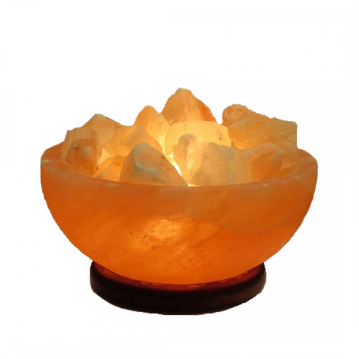 Himalayan Salt Crystal Fire Bowl Lamp - The Health Shop