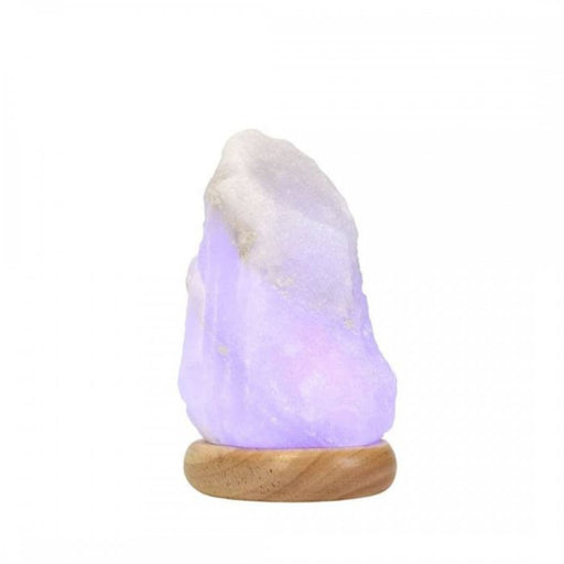 Himalayan White Salt Lamp 1.5-2kg - USB Colour Changing LED - The Health Shop