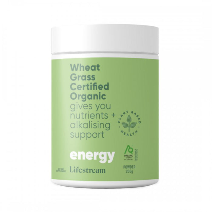 Lifestream Wheat Grass Certified Organic powder 250g - The Health Shop