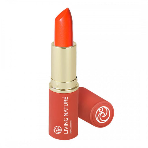 Living Nature Lipstick - Electric Coral - The Health Shop