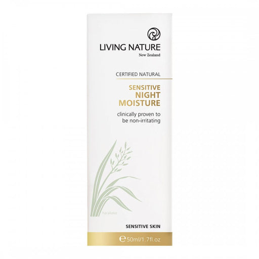 Living Nature Sensitive Night Moisture 50ml - The Health Shop