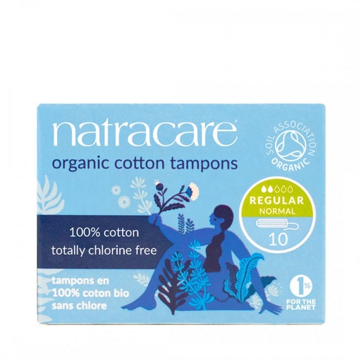 Natracare Certified Organic Cotton Tampons, Regular x 10 - The Health Shop