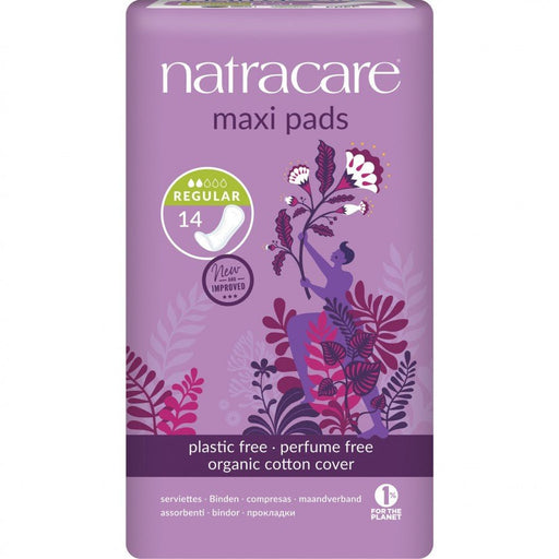 Natracare Maxi Pads, Regular x 14 - The Health Shop