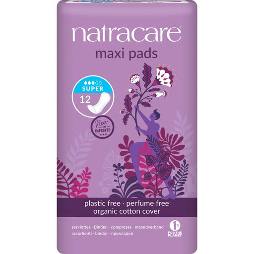 Natracare Maxi Pads, Super x 12 - The Health Shop