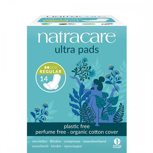 Natracare Ultra Pads with Wings, Regular x 14 - The Health Shop