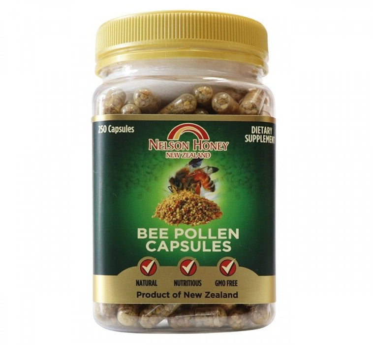 Nelson Honey Bee Pollen 500mg 250caps - The Health Shop