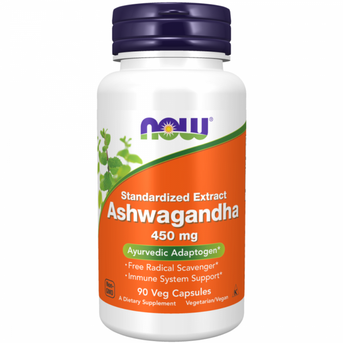 NOW Ashwagandha 450mg 90vcaps - The Health Shop