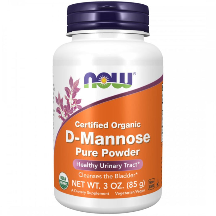 NOW D-Mannose Certified Organic Pure Powder 85g - The Health Shop