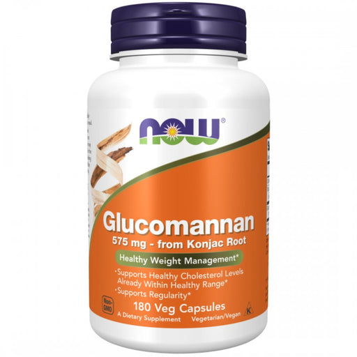 NOW Glucomannan 575mg - from Konjac Root 180vcaps - The Health Shop