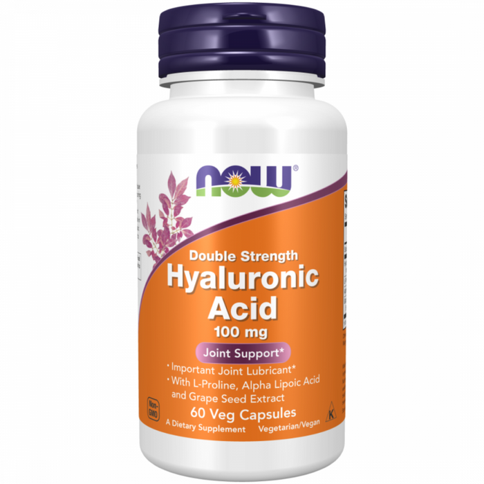 NOW Hyaluronic Acid 100mg 60vcaps - The Health Shop