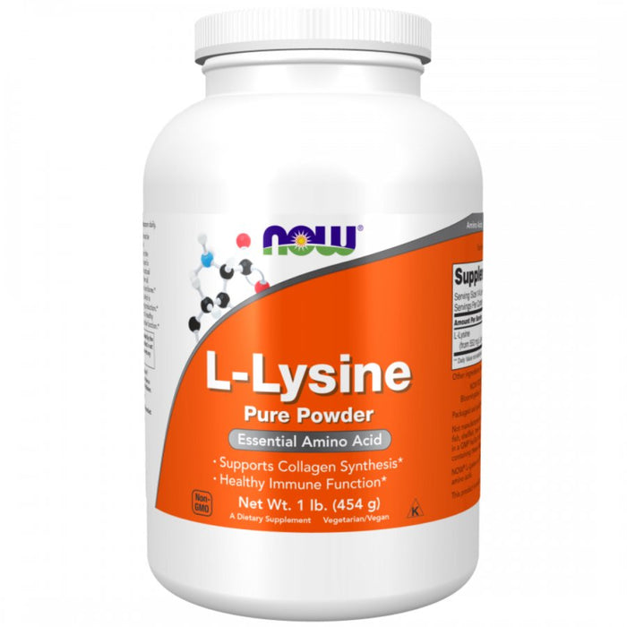 NOW L-Lysine Pure Powder 454g - The Health Shop