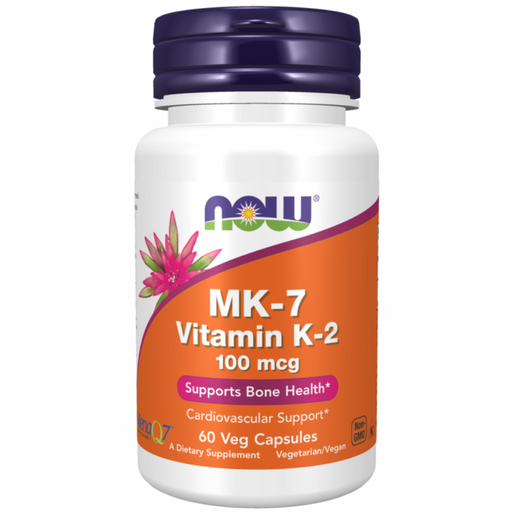 NOW MK-7 Vitamin K-2 100mcg 60vcaps - The Health Shop