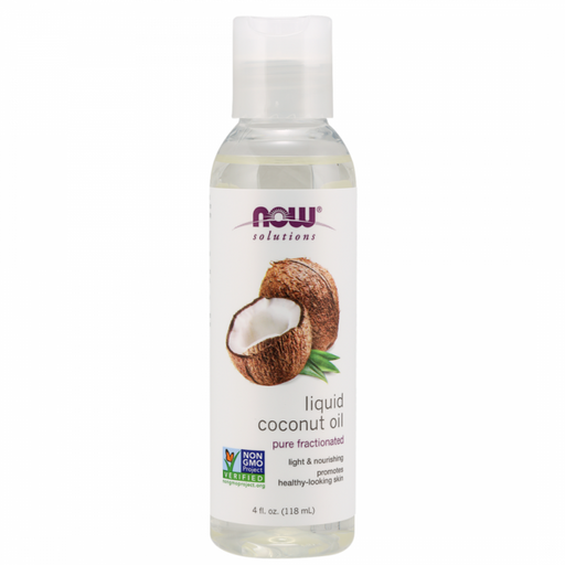 NOW Pure Fractionated Liquid Coconut Oil 118ml - The Health Shop