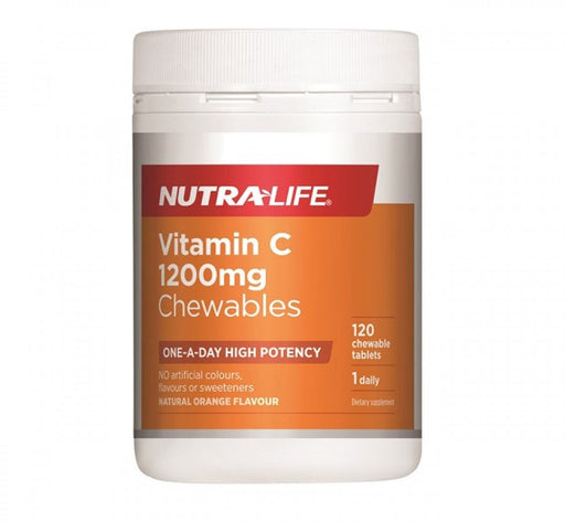 Nutra-Life Vitamin C 1200mg Chewables, 120tabs Natural Health > Vitamins > Vitamin C by Vitaco Health (NZ) Ltd | The Health Shop