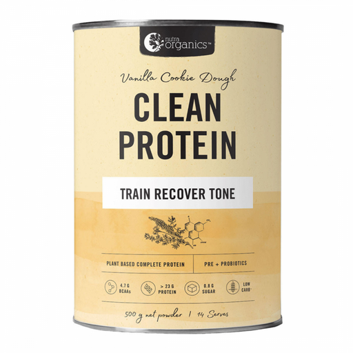 Nutra Organics Clean Protein, Vanilla Cookie Dough 500g - The Health Shop