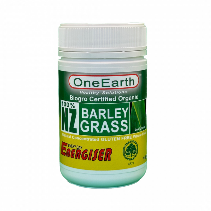 OneEarth 100% Organic NZ Barley Grass 100g - The Health Shop